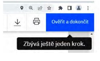 Otevřít a dokončit