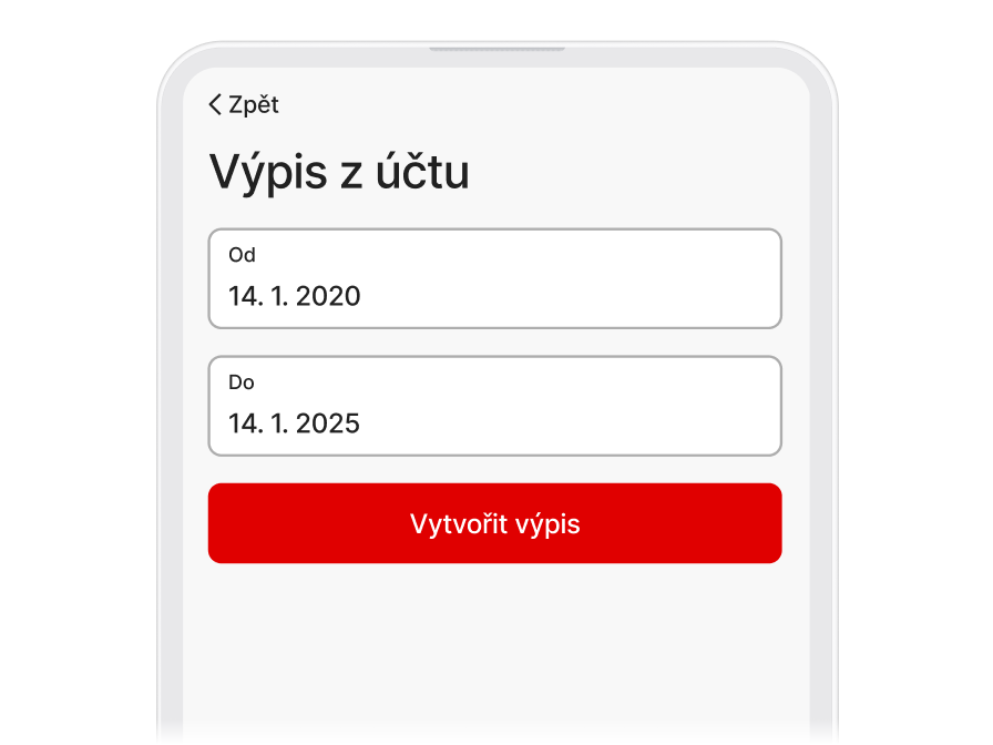 Stahování archivních výpisů z@běžných účtů v@pdf